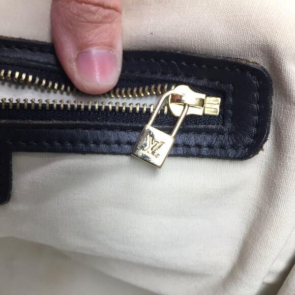 Louis Vuitton Navy Monogram Mini Lin Josephine GM Satchel - Picture 12 of 16